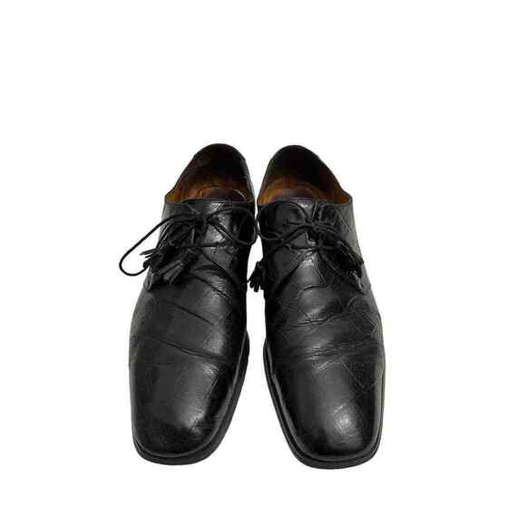 VTG Florsheim Barletta Mens 14D Black Crocodile Alligator Shoes Loafers Leather main image 12